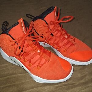 Nike Men’s Hyperdunk Orange and Black Training Sneakers